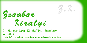 zsombor kiralyi business card